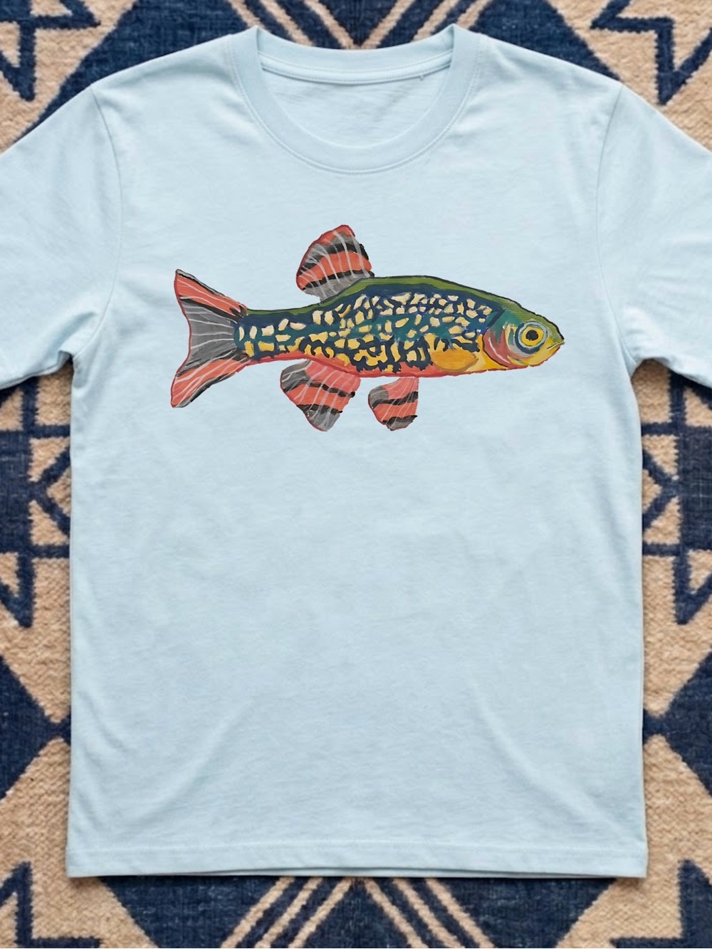 Classic Light Blue Fish - Multicolor Fish Design